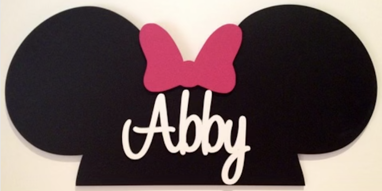 Minnie Mouse Name Plaque
